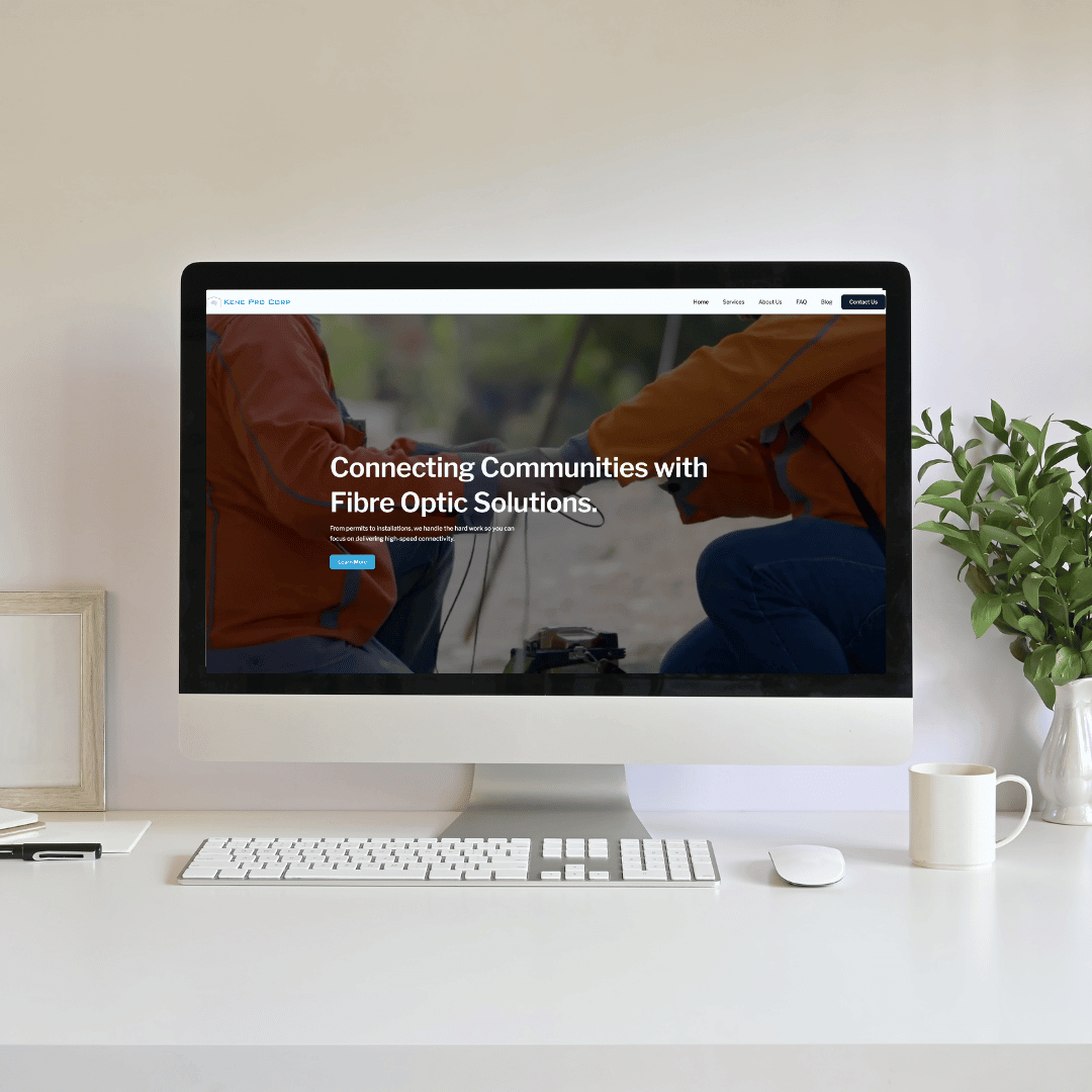 Mockup of Kene Pro Website